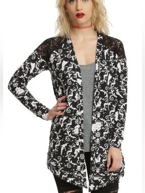 Disney Peter Pan back lace open drape sweater cardigan size 4X
